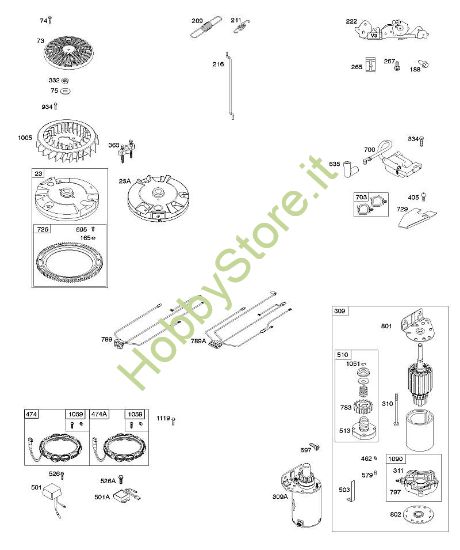 G - Volano, comandi, cablaggio, alternatore, dispositivo di avviamento B&S - 44 €¦ 44R577-0001-H1 brand Stihl